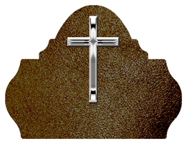 DARAY L 510 SL SH BR Silver Single Cross Shimmer Brown Background